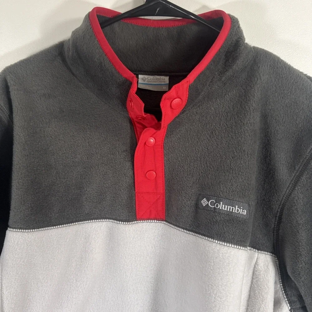 Columbia Steens Mountain Half Snap Gray Fleece Size‎ Medium NWT